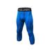 Men Compression Shorts Gym 3/4 Pant Base Layers Running Sport Tights Leggings