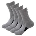 4 Pairs Mens Performance Cotton Athletic Casual Dress Crew Cushion Breathable Long Socks for Running Basketball Work Sports Hiking