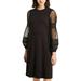 French Connection Womens Paulette Lace Bishop sleeves Cocktail Dress