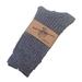 Lian LifeStyle Men's 12 Pairs Knitted Wool Crew Socks One Size 8-11 (Light Gray)