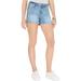 Dollhouse Womens Juniors Denim Rainbow Stripe Cutoff Shorts