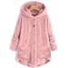 Women Oversize Coats Winter Hoodie Teddy Fleece Sweater Long Large Size Winter Jacket Women Hood Plush Thick Button Woolen Coat