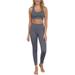 Sexy Dance Womens Plain Fitness Yoga Set Workout Fitness Suit Ladies Workout Fitness Shaper Tank Tops + Sports Gym Exercise Elastic Push Up Leggings 2 Piece