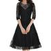 Junior Thin Half Sleeve Easy Round Neck Solid Colored Beautiful Dress