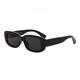 Sales Promotion!Retro Small Oval Sunglasses Women Brand Designer Frame Punk Oval Sunglasses Clothing Accessories Black Gray