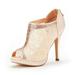 DREAM PAIRS Womens Fashion Dress High Heel Lady Peep Toe Wedding Pumps Shoes VALENTINE_01 CHAMPAGNE/SATIN Size 7.5