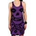 This Misfits Skull and Logo All Over Print Ladies Racerback Tank Dress (Purple, Large (5/6))