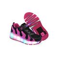 Daeful LED Light Up Sneakers Kids USB Charging Boys Girls Unisex Strap Lace Up Shoes