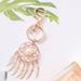 Mini Metal Feather Dream Catcher Keychain Hanging Key Chain Ornaments Pendant Home Decor