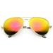 Classic Metal Teardrop Color Mirror Lens Aviator Sunglasses w/ Spring Hinges - 1486