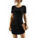 Sexy Dance Women Bodycon Dress Sexy Slim Fit Short Sleeve Dress Casual Sheath Dress