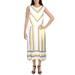 ECI New York Womens Striped Sleeveless Midi Dress