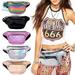 Deago Holographic Fanny Pack Waist Bag Casual Bag Women Shiny Bum Bag for Rave, Festival, Travel, Party (Purple)