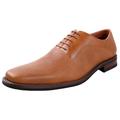 Ferro Aldo Mens Lalo Oxford Dress Shoes Comfortable Dress Shoes Formal Lace-Up Classic Design Light Brown 11 M US