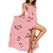 UKAP Women's Stretchy Bandeau Dress Boho Off The Shoulder Summer Floral Print Split Beach Party Maxi Dress Beach Sundress