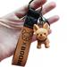 1 pc puppy silicone keychain dustproof key protector female gift keychain