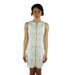 Versus Versace Womens Sleeveless Zip Front Golden studded Dress IT 38 US 4 White