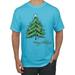 Merry Christmas Tree Christmas Men's Graphic T-Shirt, Light Turquoise, Small