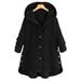 Alloet Irregular Corduroy Solid Color Hoodies Women Cardigan Outwear