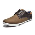 Bruno Marc Mens Casual Oxfords Flat Outdoor Shoes Sneakers Classic Lightweight Lace Up Shoes Rivera-01 Dark/Brown Size 12