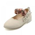 Wuffmeow Girls Princess Shoes With Flower Lace Sandals