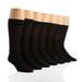 Men's Van Heusen 193DR01 Flat Knit Solid Dress Socks - 7 Pack