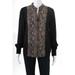 Frame Womens Snake Print Button Down Silk Blouse Top Black Brown Size XS