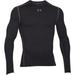 Under Armour ColdGear Armour Compression Crew (Black (001) / Steel, Small)