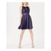 JESSICA HOWARD Womens Purple Embellished Sleeveless Keyhole Mini Fit + Flare Party Dress Size 8