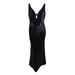 Calvin Klein Women's V-Neck Sequined Gown (6, Black)