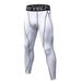 Men Compression Fitness Pants Tights Casual Bodybuilding Male Trousers Brand Skinny Leggings Quik Dry Sweatpants Workout Pants White L