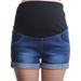 Colisha Women Denim Jean Short Pants Comfy Stretch Maternity Jeans Spliced Shorts Summer Holiday Vacation Pregnant Pant With Pockets