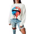 FASHIONWT Womens Crewneck Long Sleeve Printed Pullover Sweatshirt