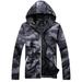 Size M-5XL Men Windproof Camo Jacket Coat Camouflage Hooded Outwear Coat Jacket Mens Fishing Hiking Hooded Zip Up Coat