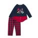 Nannette Sequin Graphic Ruffle Top and Plaid Legging, 2-Piece Outfit Set (Little Girls)