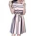 O Neck Stripe Tunic Summer Dress Women Pink Loose Short Dress Streetwear Casual Dress Female Vestidos