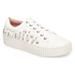 Lauren Lorraine Pam White Embellished Platform Lace Up Rhine Stone Chic Sneakers (9)