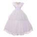 Rain Kids Girls White Bow Rhinestone Pearl Bolero Communion Dress