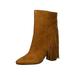 Dolce Vita Womens Rhoda Leather Closed Toe Mid-Calf Fashion Boots