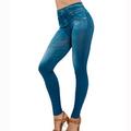 Leggings Jeans for Woms en Denim Pants with Pocket Slim Jeggings Fitness PluSize Leggings S-XXL Black/Blue