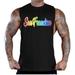 Men's Rainbow San Francisco KT T154 Black Deep Cut T-Shirt Tank Top 3X-Large Black