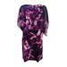 SL Fashions Women's Floral-Print Cape-Overlay Dress