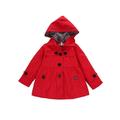 Lookwoild Girl Kids Hooded Long Trench Rain Coat Jacket Parka Fleece Outwear