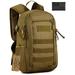 ArcEnCiel Small Tactical Backpack Military MOLLE Daypack Gear Assault Pack Camping Bag (Coyote Brown)