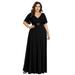 Ever-Pretty Womens Chiffon Long Prom Cocktail Dresses for Women 98902 Black US10