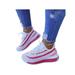 UKAP Women's Soft Fashion Sneaker Trainers Lace Up Walking Shoe Casual Height Increasing Shoes