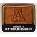 Arizona NCAA Wildcats Embossed Brown Leather Trifold Wallet