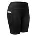 Avamo Women High Waist Yoga Shorts Solid Color Casual Quick Dry Leggings with Pockets Tummy Control Shorts for Biker Cycling Workout