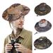 Bueautybox Sun Hat for Men/Women, Sun Protection Wide Brim Bucket Hat Unisex Summer Camo Breathable Mesh Sun Protection Hat Boonie Outdoor Hunting Cap
