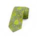 Floral Necktie, Scene of Leaves and Flowers, Dress Tie, 3.7", Green Yellow Green, by Ambesonne